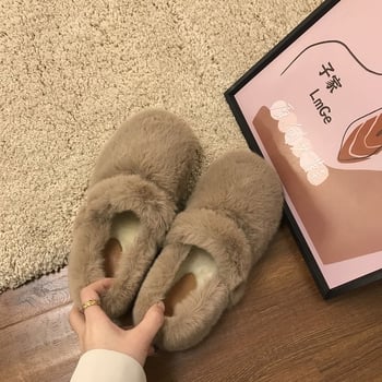 Dámske loafers s kožušinovou výstelkou, okrúhla špička, vrchný materiál Super fiber, EVA stielka
