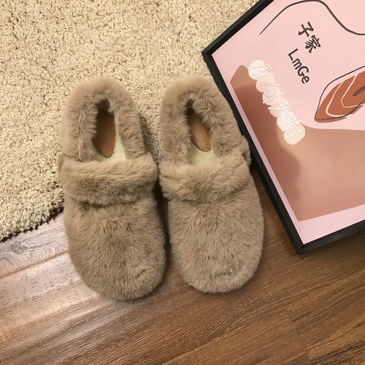 Dámske loafers s kožušinovou výstelkou, okrúhla špička, vrchný materiál Super fiber, EVA stielka