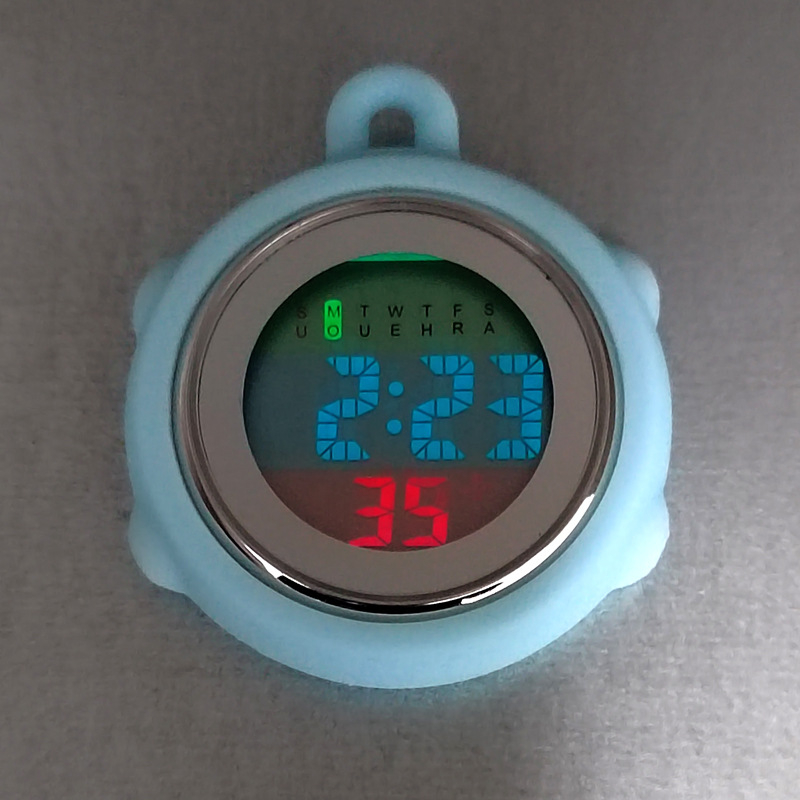 Електронен часовник с аларма, подсветка, седмичен календар, електронно движение, силиконов ремък