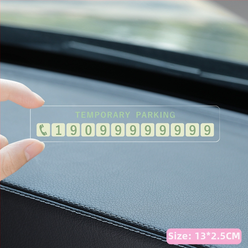 Yiju plastmasas automašīnas pagaidu stāvvietas plāksne ar adsorbcijas tipa pielāgošanu un logotipa druku