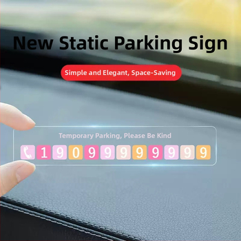 Yiju plastmasas īslaicīgā automobiļu stāvēšanas plāksne ar logotipa druku – piesūces stiprinājums, pielāgojama
