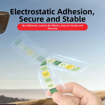 Yiju plastmasas īslaicīgā automobiļu stāvēšanas plāksne ar logotipa druku – piesūces stiprinājums, pielāgojama