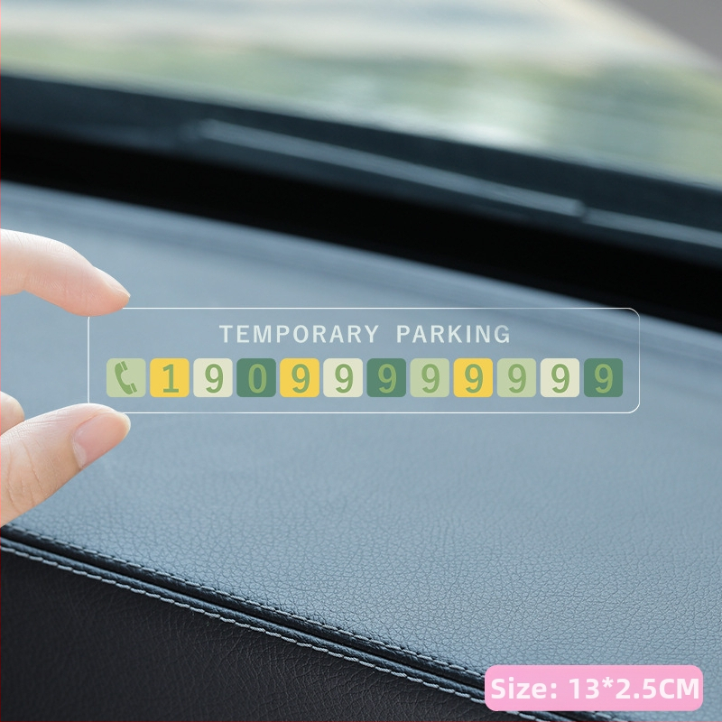 Yiju plastmasas īslaicīgā automobiļu stāvēšanas plāksne ar logotipa druku – piesūces stiprinājums, pielāgojama