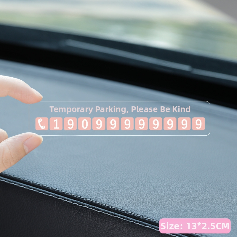 Yiju plastmasas īslaicīgā automobiļu stāvēšanas plāksne ar logotipa druku – piesūces stiprinājums, pielāgojama