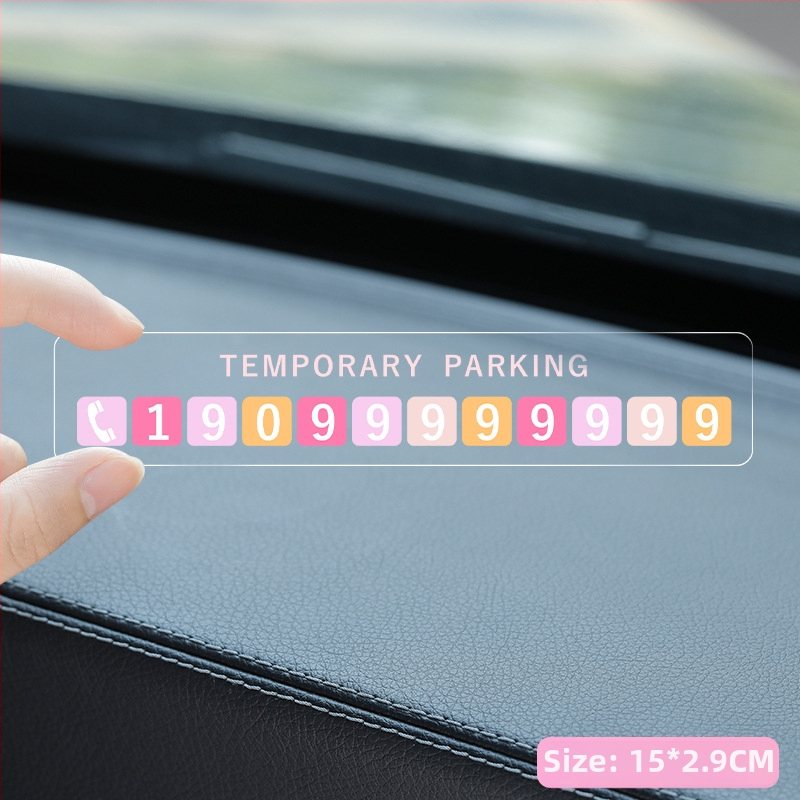 Yiju plastmasas īslaicīgā automobiļu stāvēšanas plāksne ar logotipa druku – piesūces stiprinājums, pielāgojama