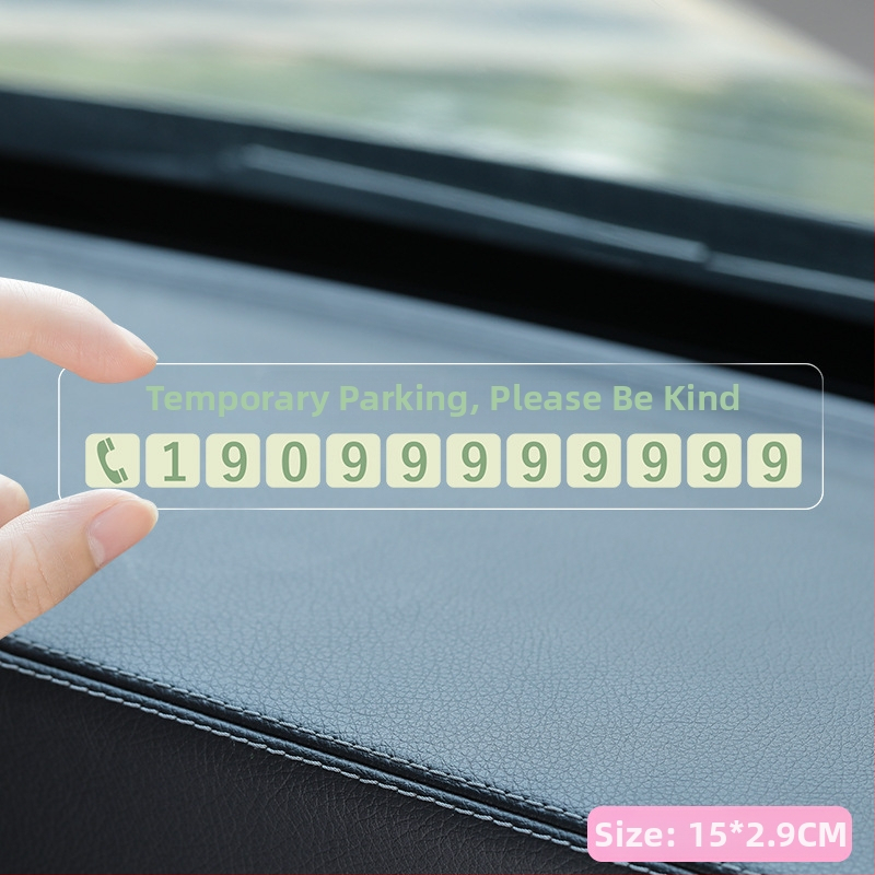 Yiju plastmasas īslaicīgā automobiļu stāvēšanas plāksne ar logotipa druku – piesūces stiprinājums, pielāgojama