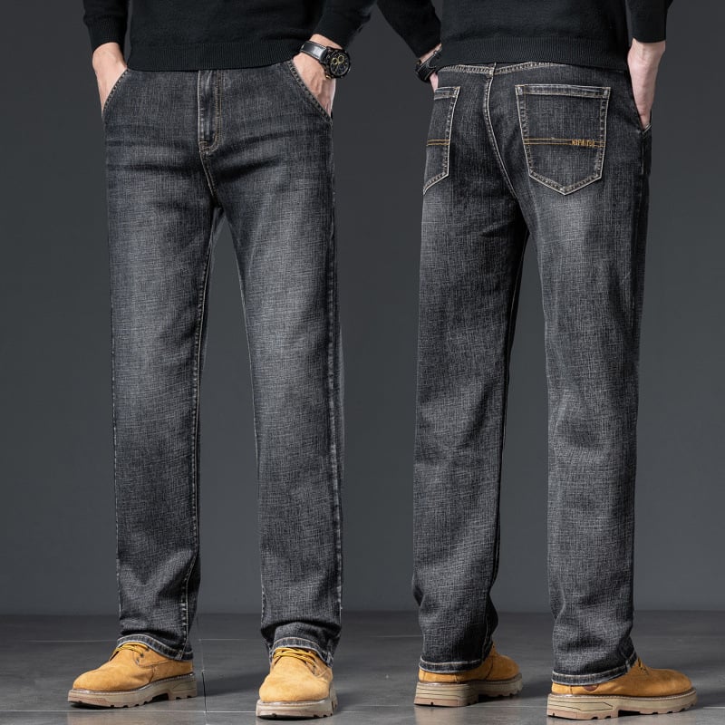 Traperice od pamuka-stretch denima, tapered kroj, srednji pojas, zatvarač, uske ravne nogavice