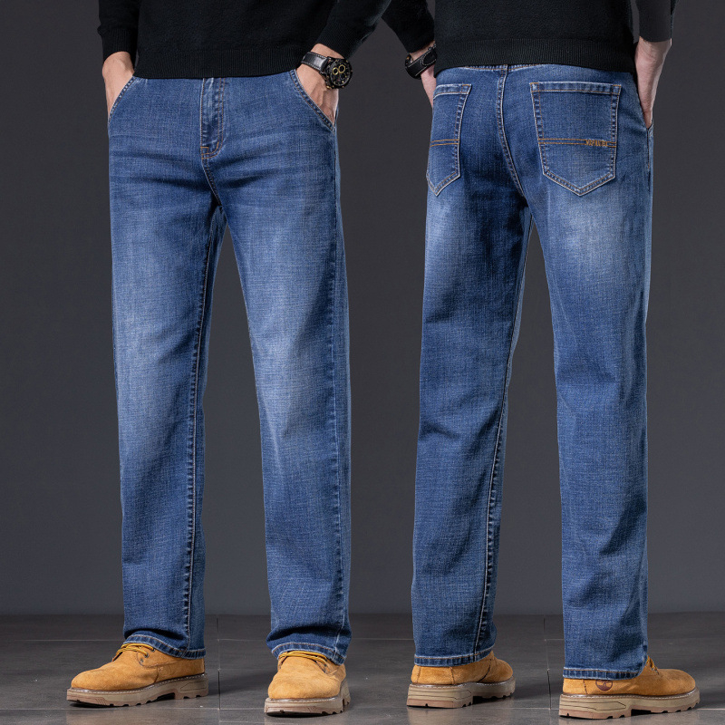 Traperice od pamuka-stretch denima, tapered kroj, srednji pojas, zatvarač, uske ravne nogavice