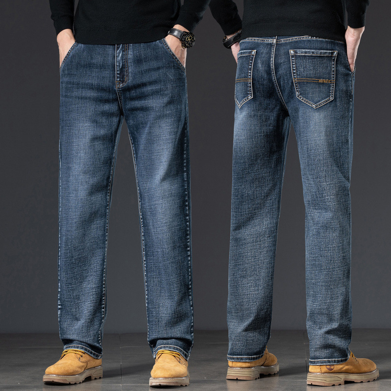Traperice od pamuka-stretch denima, tapered kroj, srednji pojas, zatvarač, uske ravne nogavice
