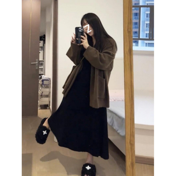 Дамски костюм с пола, дълга пола, дълги ръкави, за жени, урбан стил