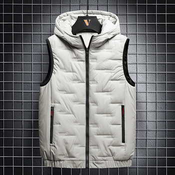 Vesta Chenille s kapuljačom od lana – uski kroj, zatvarač, jesen 2024