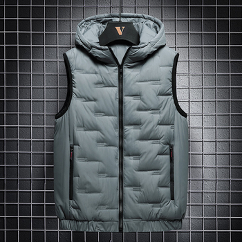 Vesta Chenille s kapuljačom od lana – uski kroj, zatvarač, jesen 2024