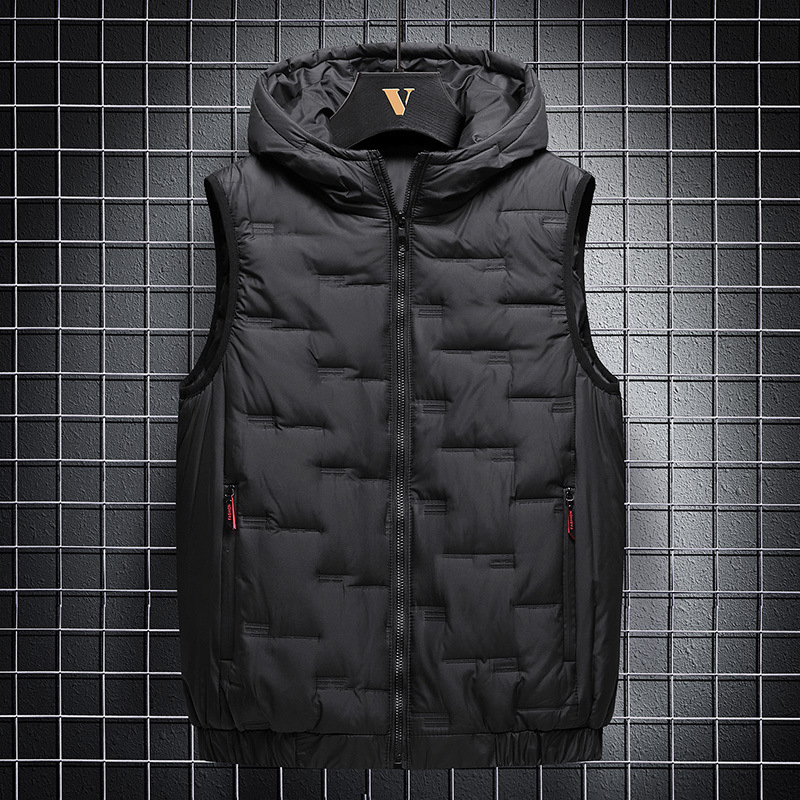 Vesta Chenille s kapuljačom od lana – uski kroj, zatvarač, jesen 2024