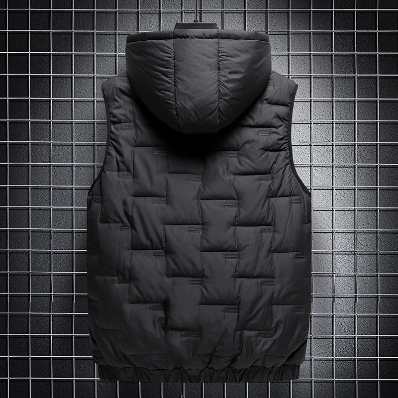 Vesta Chenille s kapuljačom od lana – uski kroj, zatvarač, jesen 2024