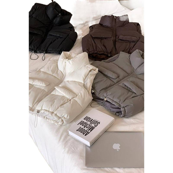 Ženski pamučni bezrukavni prsluk, gradski stil, 95% pamuka, zima 2022