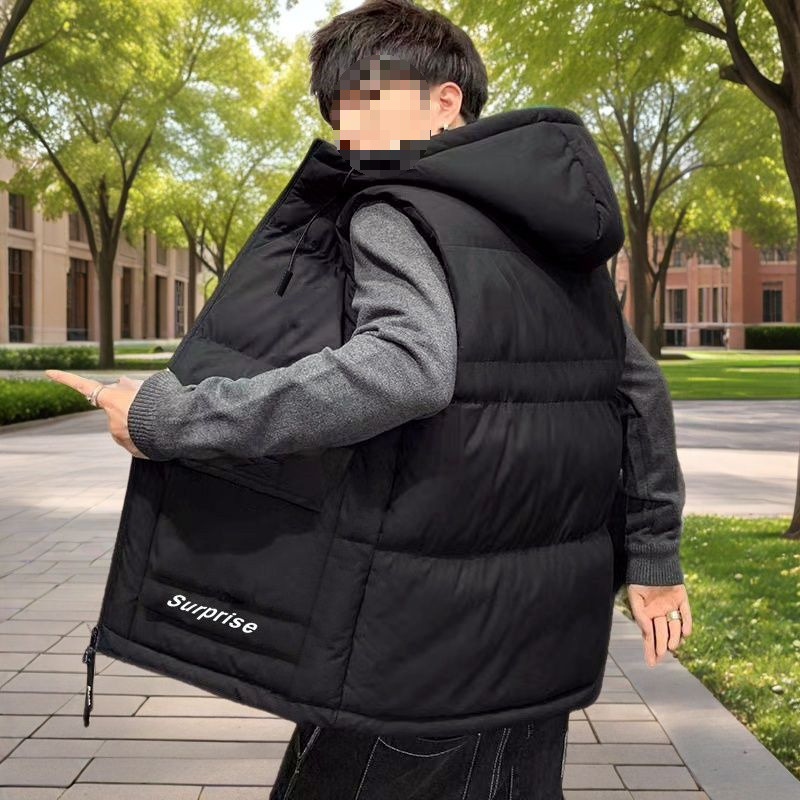 Muški Corduroy prsluk, uski kroj, japanski radni stil, pulover s prednjim jednim gumbom