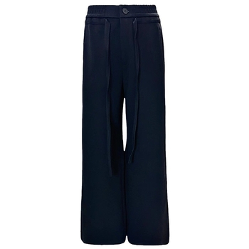 Ženske hlače s ravnim krojem i širokim nogama, visokim strukom, brušena tkanina, pamuk-poliester mješavina