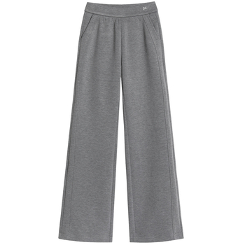 Ежедневни дамски панталони с широки крачоли, еластична талия, есен 2025, полиестер-модал смес