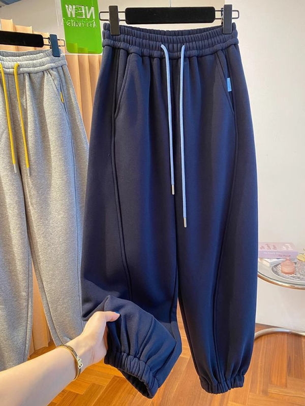 Casual ženske široke hlače od vunenog materijala, duljina 9/10