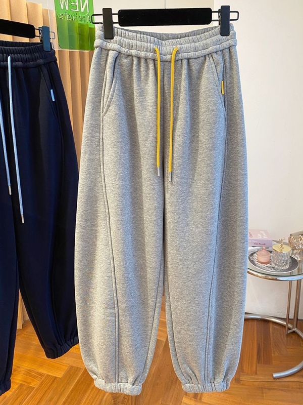 Casual ženske široke hlače od vunenog materijala, duljina 9/10