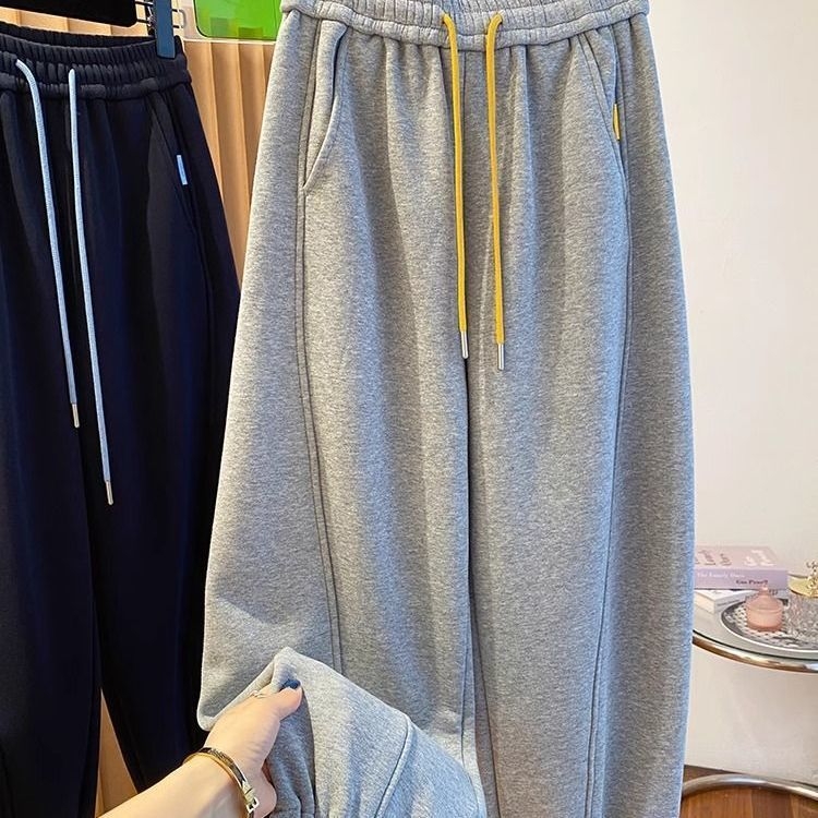 Casual ženske široke hlače od vunenog materijala, duljina 9/10