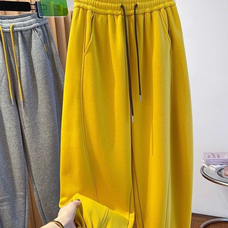 Casual ženske široke hlače od vunenog materijala, duljina 9/10