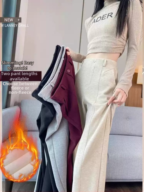 Dámske nohavice z viskózy, rovný strih, vysoký pás, hustá látka, mikroelastické, voľnočasové nohavice