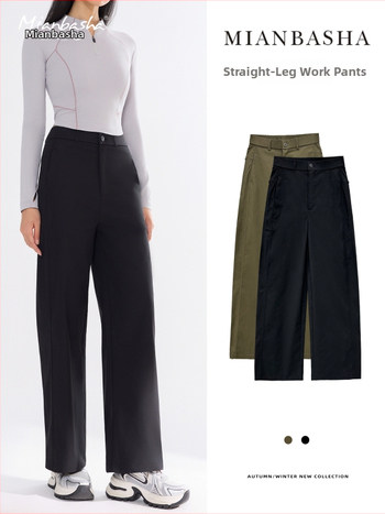 Dámske cargo nohavice s vysokým pásom, široké nohavice, 95% polyester, jemné pruženie