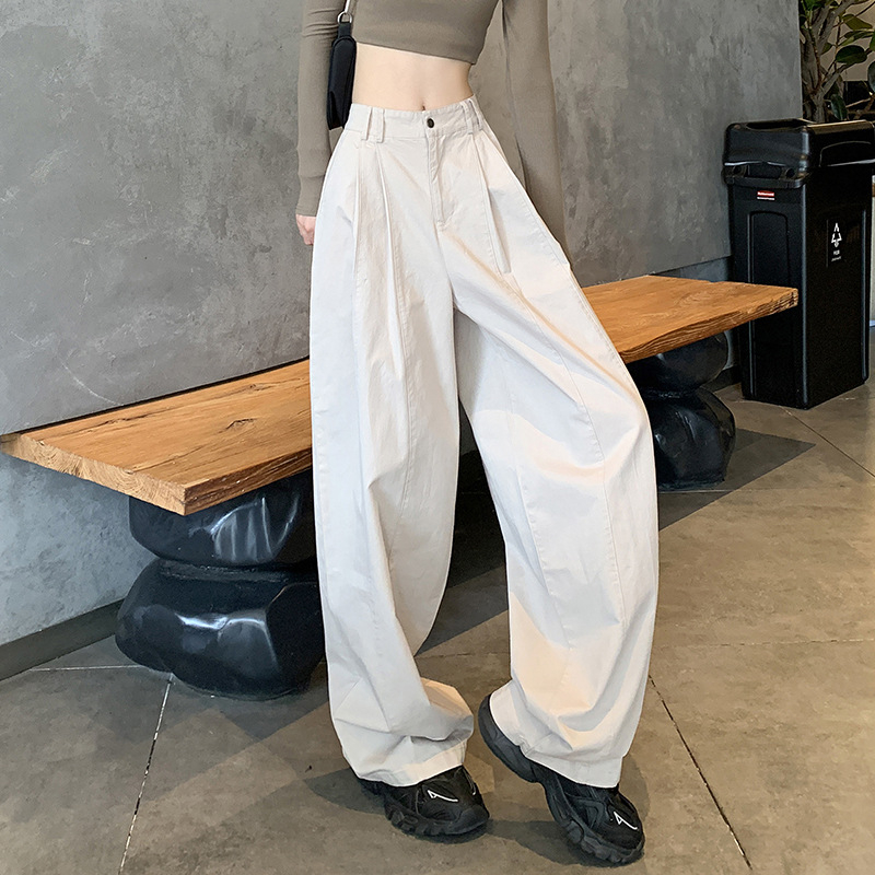 Ženské hip-hop cargo nohavice, vysoký pás, bavlna 70–80% obsah, panelový patchwork dizajn, mestský street štýl