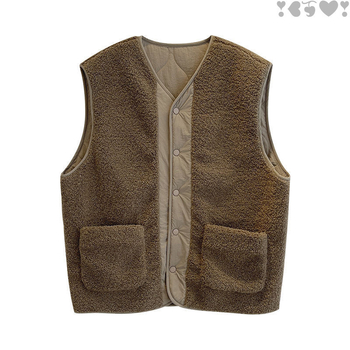 Sieviešu kokvilnas vestjaka, vidēja garuma, silta, apaļš kakls, priekšējais aizdares ar vienu rindu pogu, pildījums kokvilna