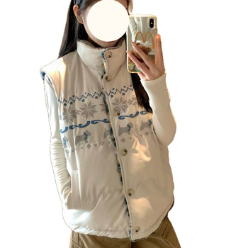 Dvostrani reversibilni prsluk s debelim flisom, američki stil patchwork, vanjski materijal poliester, punilo poliester vlakno