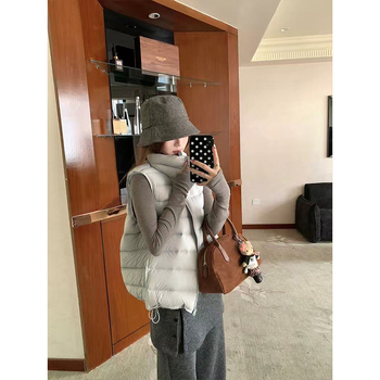 Queen Mosi Sieviešu bez piedurknēm vestes ar stāvošu apkakli, šaura piegriezuma, rāvējslēdzējs, vienkrāsains poliestera audums ar poliestera-pamatu pildījumu