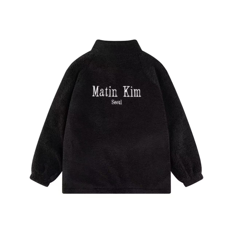 Matin Kim Ženska fleec jakna polarni, slobodan kroj, zatvarač, stojeći ovratnik, korejski stil, jesen-zima