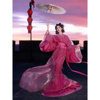 Cosplay Hanfu haljina za žene, inspirirana Dobom ratnih država, drevni kineski plesni kostim, chenille-spandex tkanina, glavni udio tkanine ispod 30%, Šifra proizvoda 704696499066
