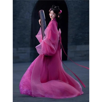 Cosplay Hanfu haljina za žene, inspirirana Dobom ratnih država, drevni kineski plesni kostim, chenille-spandex tkanina, glavni udio tkanine ispod 30%, Šifra proizvoda 704696499066
