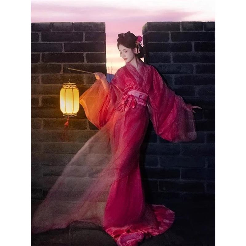 Cosplay Hanfu haljina za žene, inspirirana Dobom ratnih država, drevni kineski plesni kostim, chenille-spandex tkanina, glavni udio tkanine ispod 30%, Šifra proizvoda 704696499066