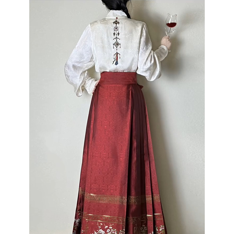 Jesenski Hanfu set za odrasle - Chenille tkanina sa Spandexom, jesen 2023, glavni udio tkanine <30%