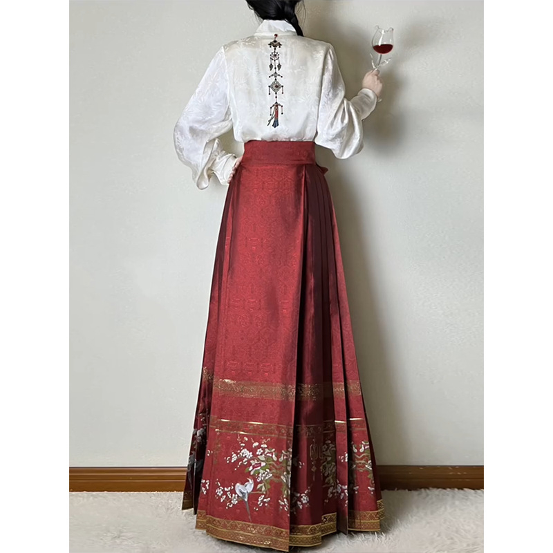 Jesenski Hanfu set za odrasle - Chenille tkanina sa Spandexom, jesen 2023, glavni udio tkanine <30%
