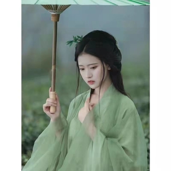 Hanfu top – inspiriran Wei Jin, elegantan starinski stil, šifon s elastanom, premazna izrada, ljeto 2023