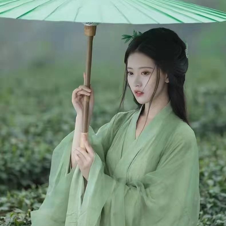 Hanfu top – inspiriran Wei Jin, elegantan starinski stil, šifon s elastanom, premazna izrada, ljeto 2023