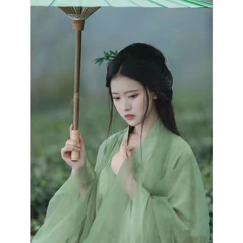 Hanfu top – inspiriran Wei Jin, elegantan starinski stil, šifon s elastanom, premazna izrada, ljeto 2023