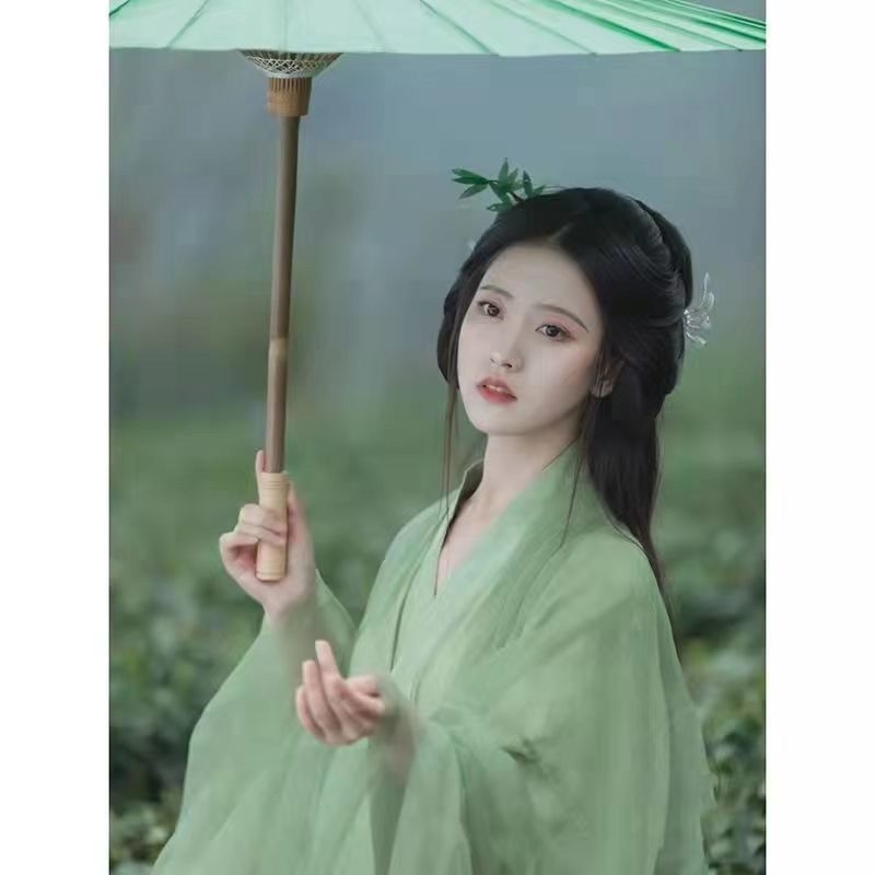 Hanfu top – inspiriran Wei Jin, elegantan starinski stil, šifon s elastanom, premazna izrada, ljeto 2023