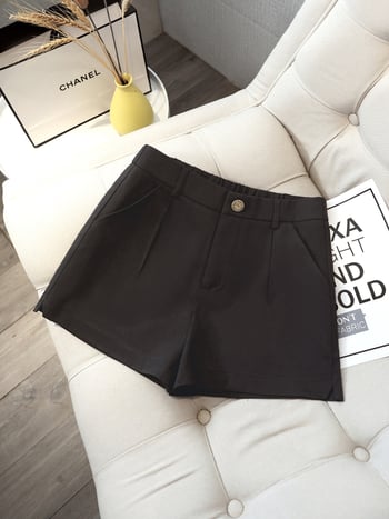 Γυναικεία χαλαρά παντελόνια με φαρδιά γραμμή, υψηλή μέση, μήκος τριών τετάρτων, ύφασμα από acetate fiber 90–95%