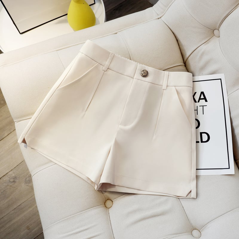 Γυναικεία χαλαρά παντελόνια με φαρδιά γραμμή, υψηλή μέση, μήκος τριών τετάρτων, ύφασμα από acetate fiber 90–95%