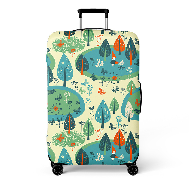 Noble birth bagažo dangtis – 56–75L, poliesteris, atsparus dėvėjimui, įdėklas poliesterio-spandekso, peizažo raštas, miesto minimalistinis stilius