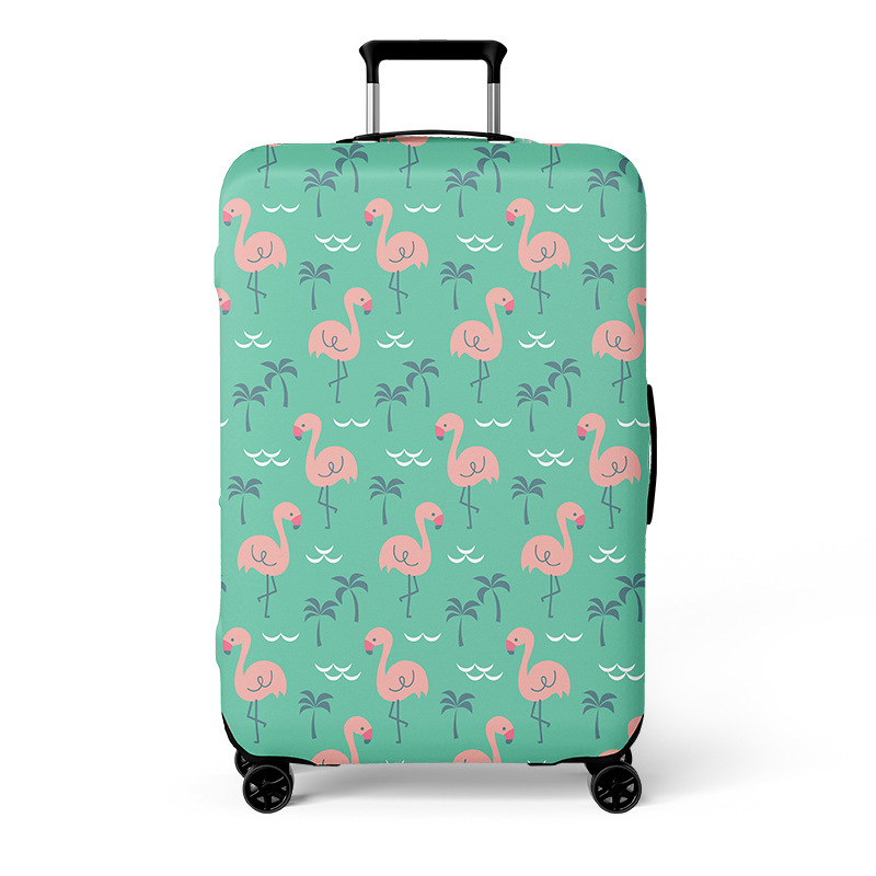 Pružný obal na kufor s krajinným vzorom, objem 56–75 L, z polyesteru, odolný voči opotrebeniu, podšívka z polyester-spandex