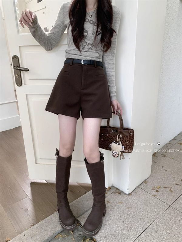 Γυναικείοι καθημερινοί παντελόνες – φαρδιά γραμμή, μήκος τριών τετάρτων, ύφασμα υφαντό, βασικό ύφασμα πολυεστέρας