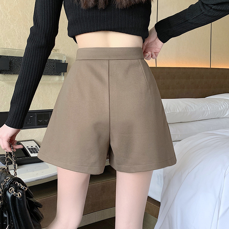 Ženske plisirane culottes hlače s visokim strukom, A-linija, dužina tri četvrtine, poliester, zima 2025, elegantan gradski stil