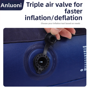 Aloni kokkupandav õhupadi voodi sametise pinnaga, kaal 3 kg, kandevõime 300 kg