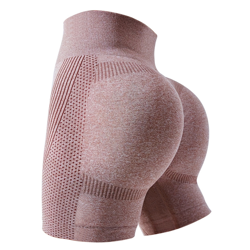 Olemeaung be siūlų siuvimo jogos šortai moterims su aukštu juosmeniu, nailono audinys su drėgmės išskyrimu, tinkami bėgimui ir fitnesui, vasara 2024